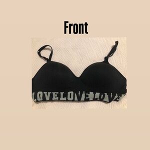 Black Love Bralette brand new never worn